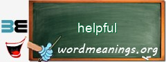 WordMeaning blackboard for helpful